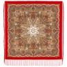 RUSSIAN PAVLOVO POSAD SHAWL 135x135cm SCARF ITALIAN 100%WOOL SILK FRINGE 1763-5