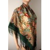 PAVLOVO POSAD RUSSIAN SHAWL 125x125 cm 49x49" 100% Wool Scarf Wrap Silk Fringe 982-9