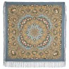 RUSSIAN PAVLOVO POSAD SHAWL 135x135cm SCARF ITALIAN 100% WOOL SILK FRINGE 1783-10