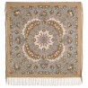 RUSSIAN PAVLOVO POSAD SHAWL 135x135cm SCARF ITALIAN 100% WOOL SILK FRINGE 1783-2