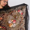PAVLOVO POSAD RUSSIAN SHAWL 125x125 cm 49x49" 100% Wool Scarf Wrap 1437-17