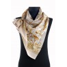 PAVLOVO POSAD 100% SILK SCARF RUSSIAN SHAWL BANDANA NECKERCHIEF 150 cm 1326-1