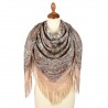 RUSSIAN PAVLOVO POSAD SHAWL 130x130 cm SCARF 100% SILK DRESS WRAP 1867-16