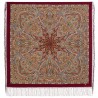 RUSSIAN PAVLOVO POSAD SHAWL 135x135cm SCARF ITALIAN 100%WOOL SILK FRINGE 1810-6