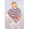 PAVLOVO POSAD RUSSIAN SHAWL 125x125 cm 49x49" 100% Wool Scarf Wrap 1463-1