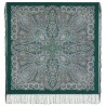 RUSSIAN PAVLOVO POSAD SHAWL 135x135cm SCARF ITALIAN 100% WOOL SILK FRINGE 1888-9