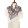 PAVLOVO POSAD RUSSIAN SHAWL 89x89 cm 35x35" 100% Wool Scarf Silk Fringe Wrap 1638-3