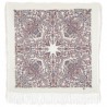 PAVLOVO POSAD RUSSIAN SHAWL 89x89 cm 35x35" 100% Wool Scarf Silk Fringe Wrap 1638-3