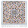 RUSSIAN PAVLOVO POSAD SHAWL 135x135cm SCARF ITALIAN 100% WOOL SILK FRINGE 1891-1