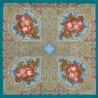 PAVLOVO POSAD RUSSIAN SHAWL 125x125 cm 49x49" 100% Wool Scarf Wrap 1471-11