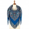 PAVLOVO POSAD RUSSIAN SHAWL 125x125 cm 49x49" 100% Wool Scarf Wrap Silk Fringe 1903-13