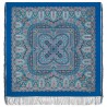 PAVLOVO POSAD RUSSIAN SHAWL 125x125 cm 49x49" 100% Wool Scarf Wrap Silk Fringe 1903-13