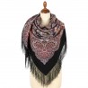 PAVLOVO POSAD RUSSIAN SHAWL 125x125 cm 49x49" 100% Wool Scarf Wrap Silk Fringe 1921-18