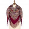 PAVLOVO POSAD RUSSIAN SHAWL 125x125 cm 49x49" 100% Wool Scarf Wrap Silk Fringe 1921-6