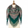 PAVLOVO POSAD RUSSIAN SHAWL 125x125 cm 49x49" 100% Wool Scarf Wrap Silk Fringe 1921-9