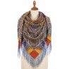 PAVLOVO POSAD RUSSIAN SHAWL 125x125 cm 49x49" 100% Wool Scarf Wrap Silk Fringe 1943-52