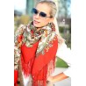 PAVLOVO POSAD RUSSIAN SHAWL 125x125 cm 49x49" 100% Wool Scarf Wrap 1463-3