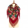 PAVLOVO POSAD RUSSIAN SHAWL 125x125 cm 49x49" 100% Wool Scarf Wrap Silk Fringe 1944-5