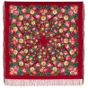 PAVLOVO POSAD RUSSIAN SHAWL 125x125 cm 49x49" 100% Wool Scarf Wrap Silk Fringe 1944-5