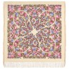 PAVLOVO POSAD RUSSIAN SHAWL 125x125 cm 49x49" 100% Wool Scarf Wrap Silk Fringe 1944-3