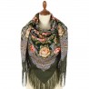 PAVLOVO POSAD RUSSIAN SHAWL 125x125 cm 49x49" 100% Wool Scarf Wrap Silk Fringe 1980-10