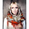 PAVLOVO POSAD RUSSIAN SHAWL 125x125 cm 49x49" 100% Wool Scarf Wrap 1463-3