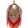 PAVLOVO POSAD RUSSIAN SHAWL 125x125 cm 49x49" 100% Wool Scarf Wrap Silk Fringe 1980-5