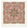 PAVLOVO POSAD RUSSIAN SHAWL 125x125 cm 49x49" 100% Wool Scarf Wrap Silk Fringe 1980-0