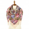 PAVLOVO POSAD RUSSIAN SHAWL 125x125 cm 49x49" 100% Wool Scarf Wrap No Fringe 1944-3 NF