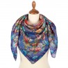 PAVLOVO POSAD RUSSIAN SHAWL 115x115 cm 46x46" EXTRAFINE 100% WOOL Scarf Wrap No Woolen Fringe 10200-13