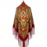 PAVLOVO POSAD RUSSIAN SHAWL 148x148 cm 58x58" 100% Wool Scarf Wrap 1369-5