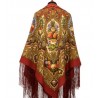PAVLOVO POSAD RUSSIAN SHAWL 148x148 cm 58x58" 100% Wool Scarf Wrap 1369-5