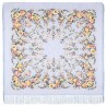 RUSSIAN PAVLOVO POSAD 100% SILK RUSSIA SHAWL SCARF WRAP SUMMER 130x130 cm 1681-1