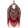 RUSSIAN AUTHENTIC ORIGINAL PAVLOVO POSAD SHAWL NATURAL 100% WOOL 125x125 cm RUSSIAN SCARF 1928-5