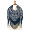 RUSSIAN AUTHENTIC ORIGINAL PAVLOVO POSAD SHAWL NATURAL 100% WOOL 125x125 cm RUSSIAN SCARF 1928-14