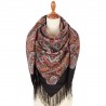 RUSSIAN AUTHENTIC ORIGINAL PAVLOVO POSAD SHAWL NATURAL 100% WOOL 125x125 cm RUSSIAN SCARF 1928-18