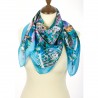 AUTHENTIC PAVLOVO POSAD 100% SILK RUSSIAN SHAWL SCARF DRESS WRAP 89x89cm 10101-12