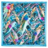 AUTHENTIC PAVLOVO POSAD 100% SILK RUSSIAN SHAWL SCARF DRESS WRAP 89x89cm 10101-12