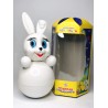 Children's Russian Doll "Rabbit" Art painted in Packaging Kotovskie Nevalyashki Roly-Poly Toy with Sound, Height 26 cm