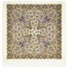 PAVLOVO POSAD RUSSIAN SHAWL 146x146 cm 57x57" 100% Wool Scarf Wrap Silk Fringe 2039-1