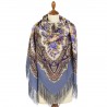 PAVLOVO POSAD RUSSIAN SHAWL 146x146 cm 57x57" 100% Wool Scarf Wrap Silk Fringe 2013-1