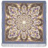PAVLOVO POSAD RUSSIAN SHAWL 146x146 cm 57x57" 100% Wool Scarf Wrap Silk Fringe 2013-1