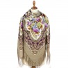 PAVLOVO POSAD RUSSIAN SHAWL 146x146 cm 57x57" 100% Wool Scarf Wrap Silk Fringe 2013-2