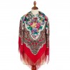 PAVLOVO POSAD RUSSIAN SHAWL 146x146 cm 57x57" 100% Wool Scarf Wrap Silk Fringe 2013-5