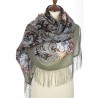 PAVLOVO POSAD RUSSIAN SHAWL 125x125 cm 49x49" 100% Wool Scarf Wrap 1665-2
