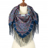 PAVLOVO POSAD RUSSIAN SHAWL 89x89 cm 35x35 inches 100% Wool Scarf Silk Fringe Wrap 1155-12