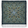 PAVLOVO POSAD RUSSIAN SHAWL 89x89 cm 35x35 inches 100% Wool Scarf Silk Fringe Wrap 1155-52