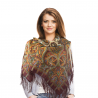 PAVLOVO POSAD RUSSIAN SHAWL 89x89 cm 35x35 inches 100% Wool Scarf Silk Fringe Wrap 1155-7