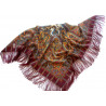 PAVLOVO POSAD RUSSIAN SHAWL 89x89 cm 35x35 inches 100% Wool Scarf Silk Fringe Wrap 1155-7