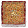 PAVLOVO POSAD RUSSIAN SHAWL 89x89 cm 35x35 inches 100% Wool Scarf Silk Fringe Wrap 1155-7